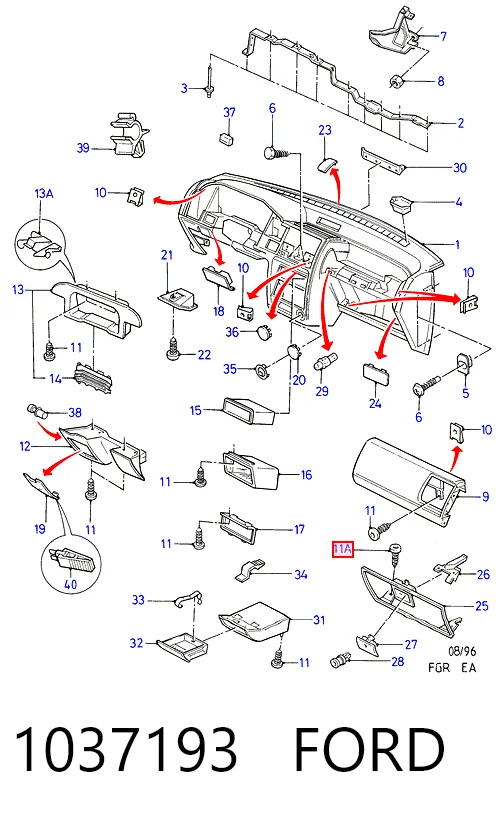 Купити Крила Ford Escort VII GAL, ANL