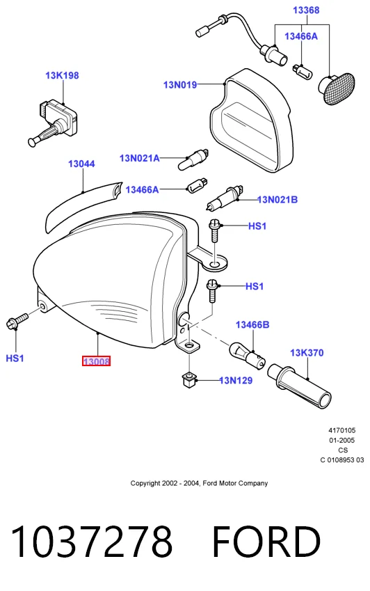  Фара права Ford Ka 