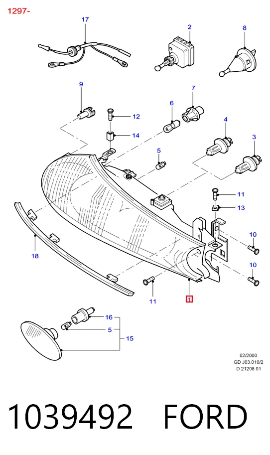 Купити Фара ліва Ford Mondeo II BFP