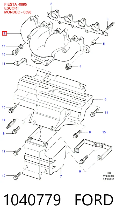 Колектор випускний Ford Mondeo 2 BFP