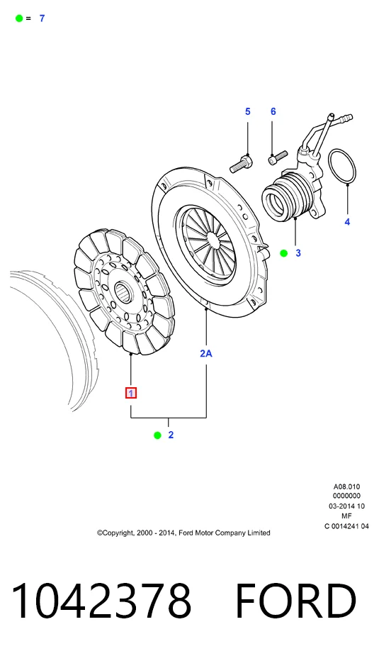 Диск зчеплення ведений Ford Mondeo III
