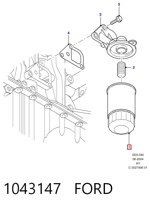 1043147 Ford Фільтр масла