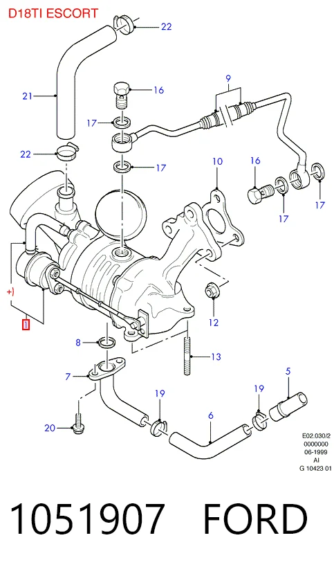 Турбіна Ford Escort VII хетчбек (GAL, AAL, ABL) (1995 - 1998) ціна, від 82.49 USD
