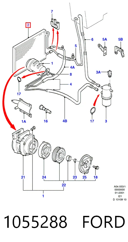 Конденсатор кондиціонера Ford Transit IV фургон (E) (1994 - 2000) ціна, від 101.71 USD
