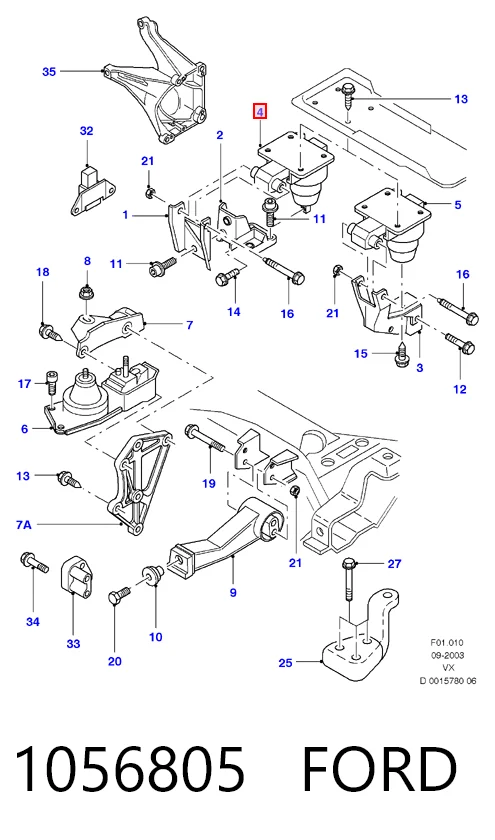 Купити Подушка (опора) двигуна, ліва Ford Galaxy I VX WGR