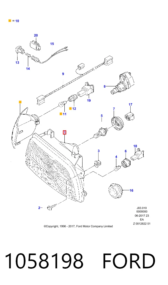 Купити Фара права Ford Escort V GAL