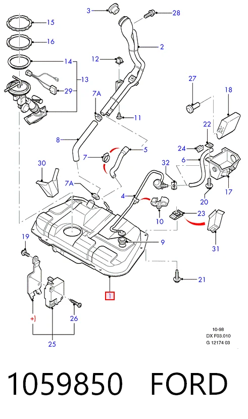 Б/бак Ford Fiesta Mk4 хетчбек (JAS, JBS) (1996 - 2002) ціна, від 124.79 USD