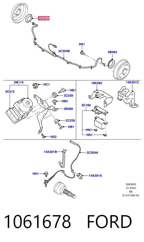 1061678 Ford Кільце АБС (ABS)