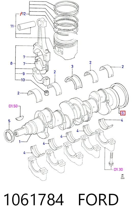  Сальник колінвала задній Ford Sierra 2