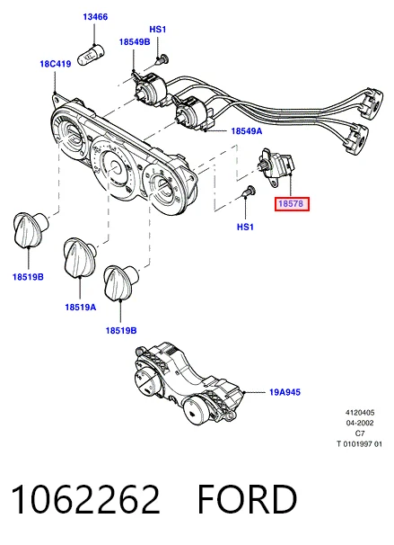 Регулятор оборотів пічки на Ford Focus I DFW