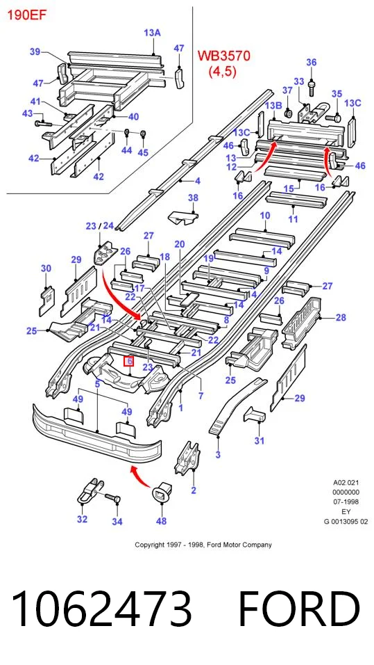 Передня балка на Ford Transit IV E