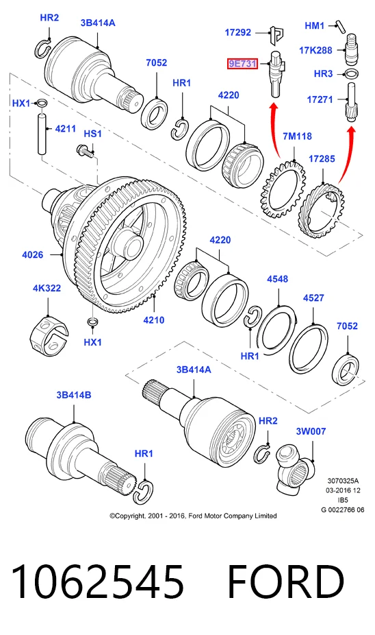 1062545 Ford Датчик швидкості спідометра