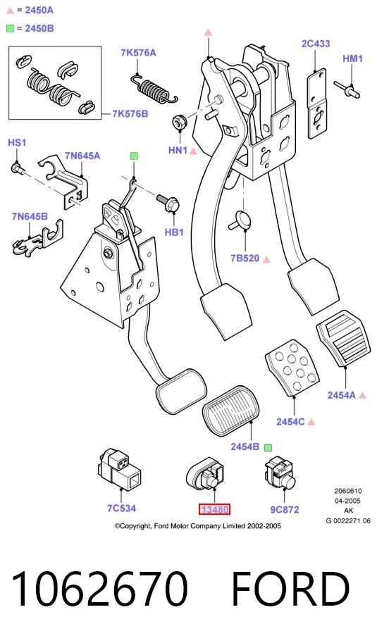 1062670 Ford Лягушка стоп-сигналу
