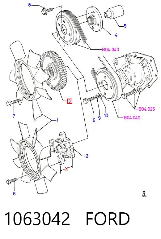 Вискомуфта вентилятора SV5003 Polcar