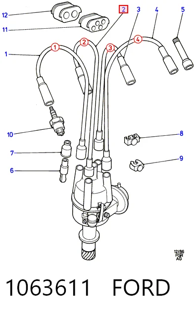 1063611 Ford Проводи високовольтні