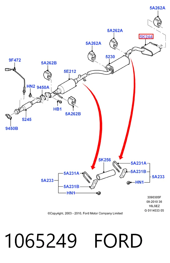 Купити Глушник, задня частина Ford Focus I DAW, DBW