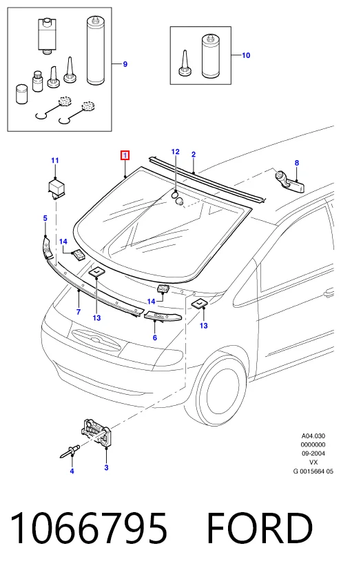 Скло лобове Ford Galaxy I VX