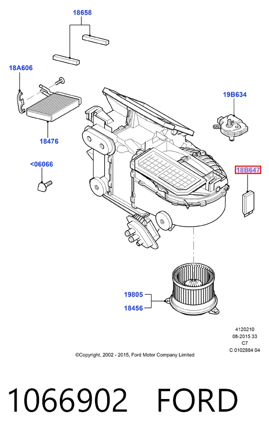1066902 Ford Регулятор оборотів пічки