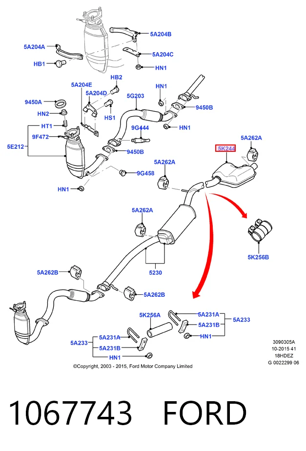 Вихлоп Ford Focus I седан (DFW) (1999 - 2005) ціна, від 47.68 USD