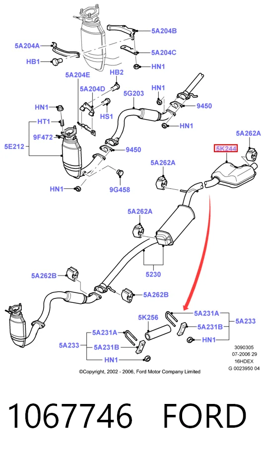 Купити Глушник, задня частина Ford Focus I DNW