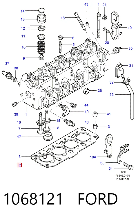 Купити Прокладка ГБЦ Ford Escort VII GAL, ANL
