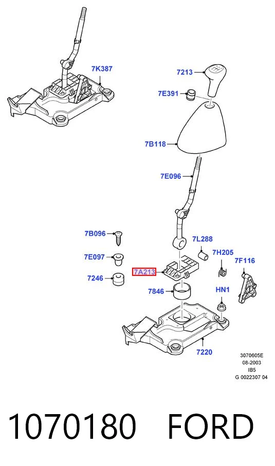 1070180 Ford Кронштейн куліси КПП