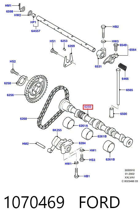  Розподільний вал Ford Ka 