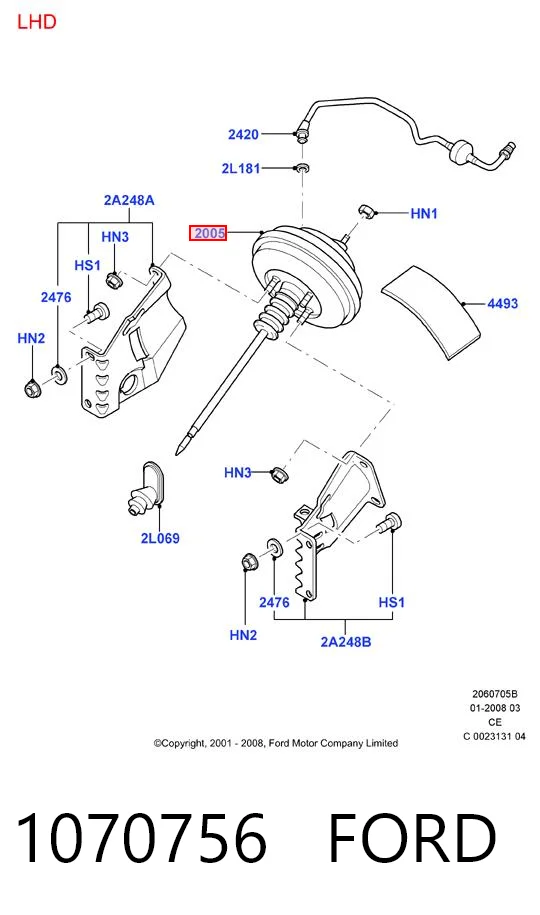  Підсилювач гальм Ford Fiesta 
