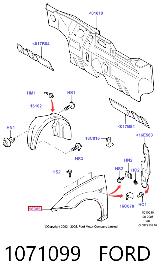 Купити Крила Ford Focus I DAW, DBW