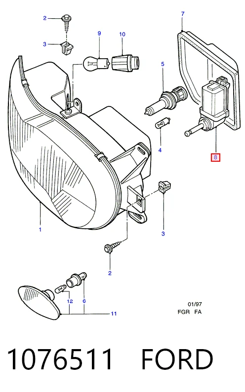 Двигун корректора фари на Ford Mondeo I GBP