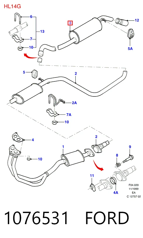 Вихлопна труба Ford Escort VI хетчбек (GAL) (1992 - 1995) ціна, від 39.12 USD