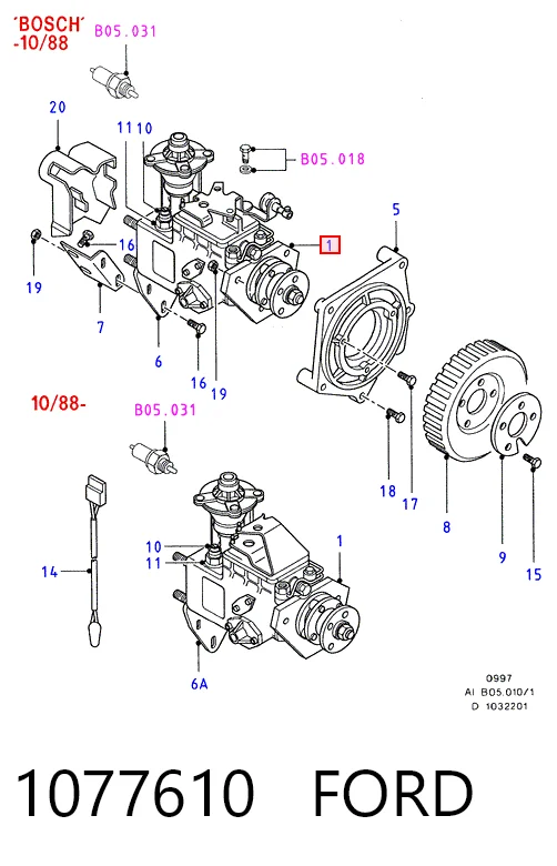Насос паливний високого тиску (ПНВТ) на Ford Transit IV E