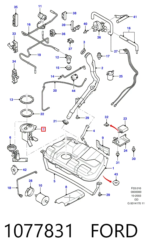Модуль бензонасоса Ford Mondeo I хетчбек (GBP) (1993 - 1996) ціна, від 27.56 USD