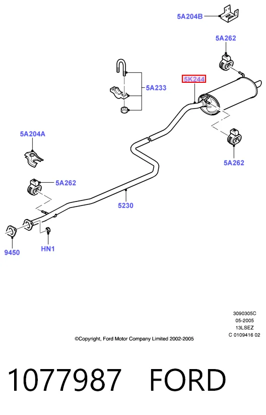 Вихлопна труба Ford Ka хетчбек (RBT) (1996 - 2008) ціна, від 57.29 USD