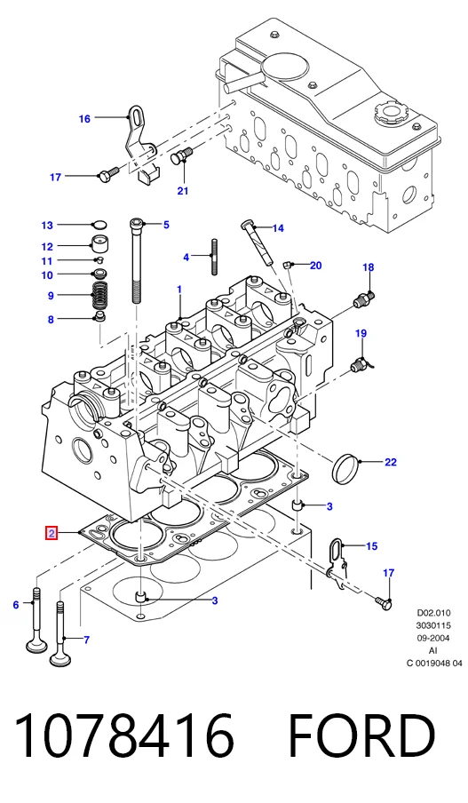Прокладка ГБЦ Ford Fiesta Mk4 хетчбек (JAS, JBS) (1996 - 2002) ціна, від 28.18 USD