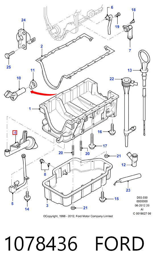 Маслоуловлювач на Ford Focus I DFW