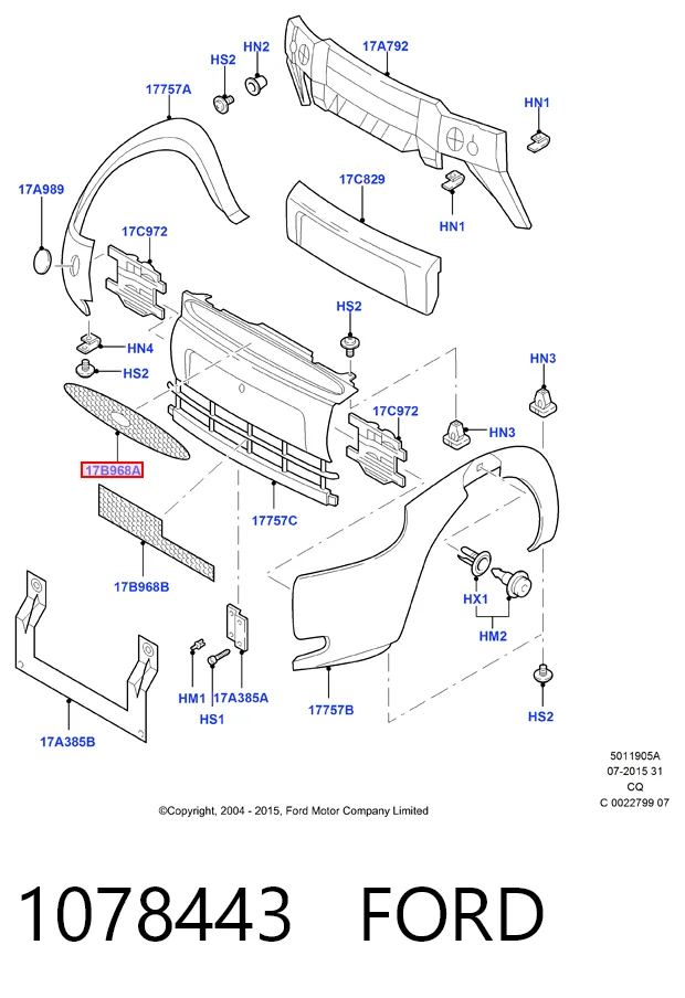 Решітка радіатора на Ford Ka  RBT