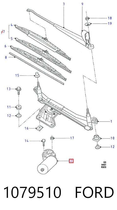 Двигун склоочисника лобового скла (трапеції) 3248SWP2 Polcar