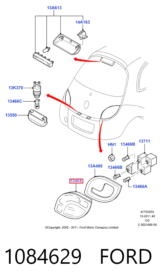  Лівий стоп Ford Ka 