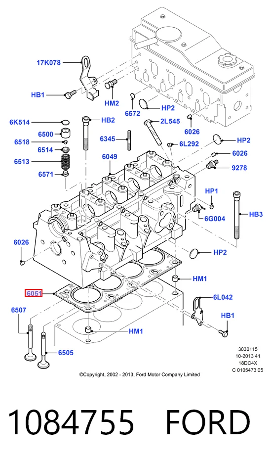 Прокладка ГБЦ Ford Connect фургон (TC7) (2002 - 2013) ціна, від 28.89 USD