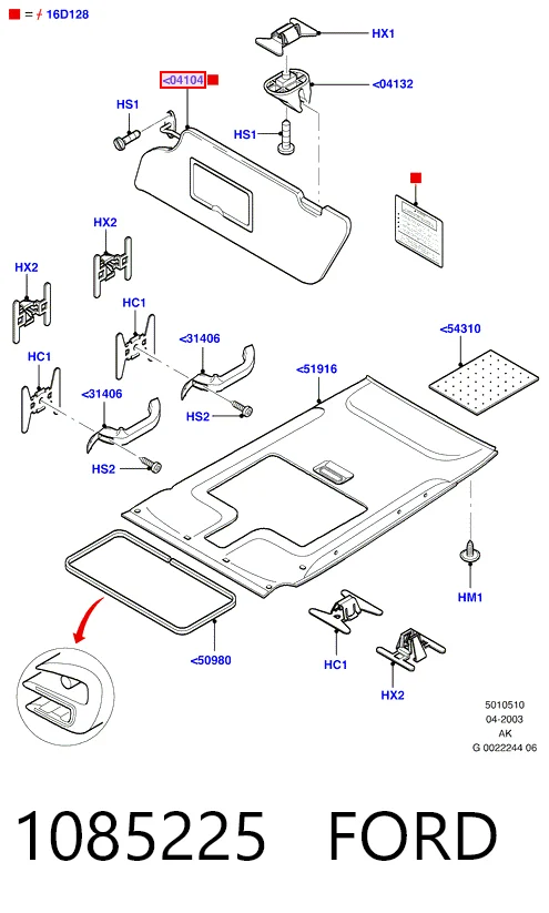Козирок протисонячний на Ford Focus I DAW, DBW