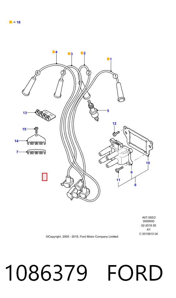 Дріт високовольтний Ford Ka 