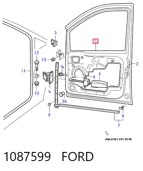 Дверь передня ліва на Ford Galaxy I VY WGR