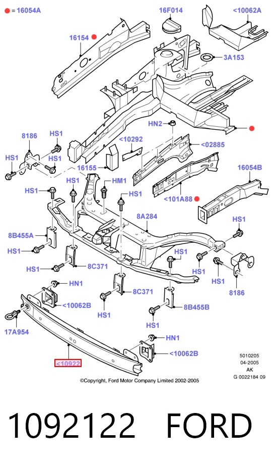 Купити Підсилювач бампера переднього Ford Focus I DFW
