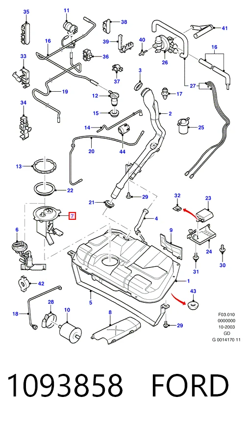  Бензонасос Ford Mondeo 2