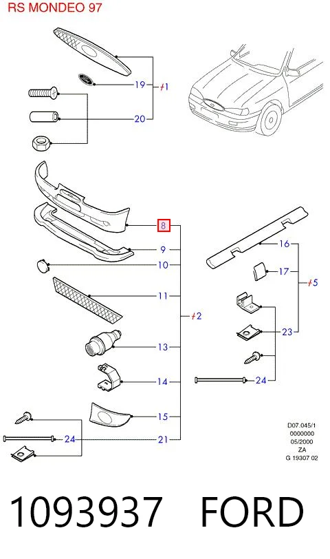 FD04103BA TYG Бампер передній в зборі