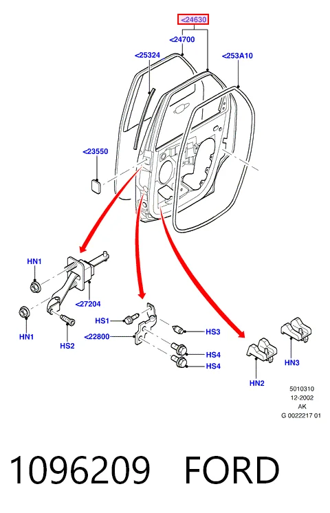 Двері пасажирськи задні ліві на Ford Focus I DNW