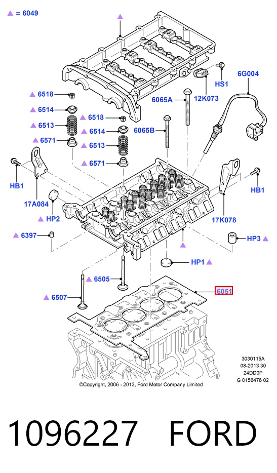 Купити LR004418 Land Rover Прокладка ГБЦ