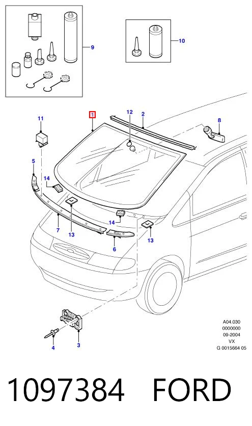 Автомобільне скло на Ford Galaxy I VX WGR