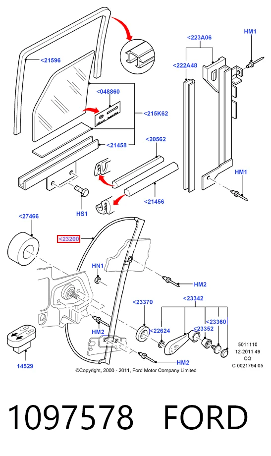 Купити Склопідйомник передньої лівої двері Ford Ka  RBT